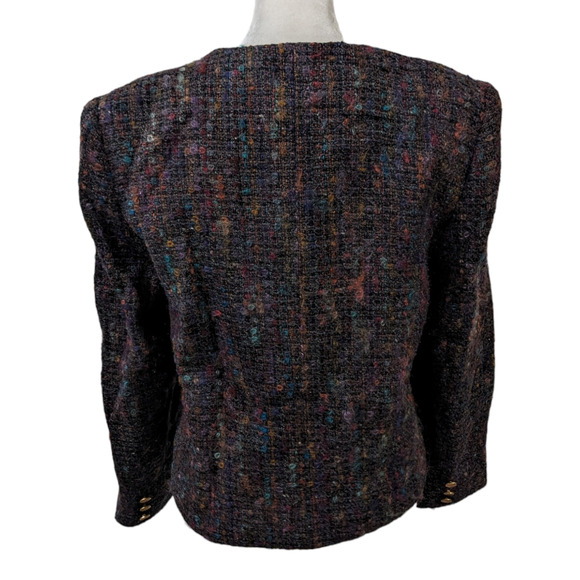 Vintage KGR Wool Purple Military Mohair Blazer Size 8 - Picture 3 of 7